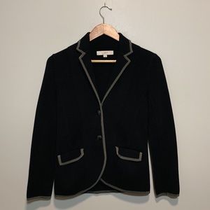 Ann Taylor Loft - black knit blazer